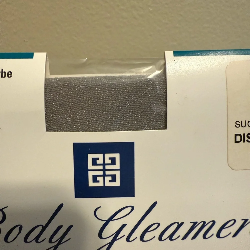 Givenchy Shimmery Sheer Leg Pantyhose Size C Silver Fox